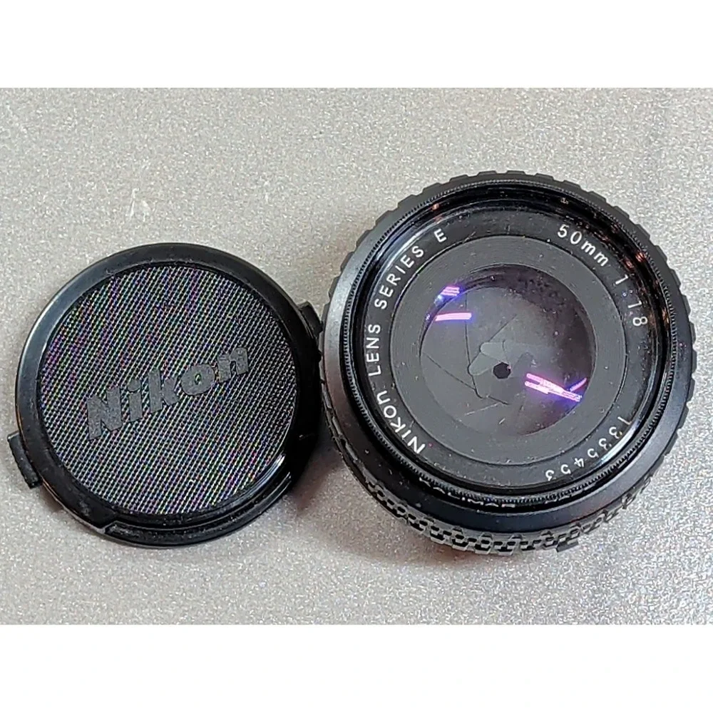 Nikon Series E 50mm f/1.8 Manual Focus Pancake Lens with Kalimar UV Filter Pouch